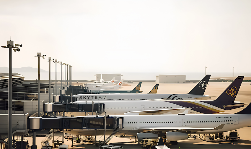 Avions sur le tarmac, symbole de l'exportation du zouk à l'international